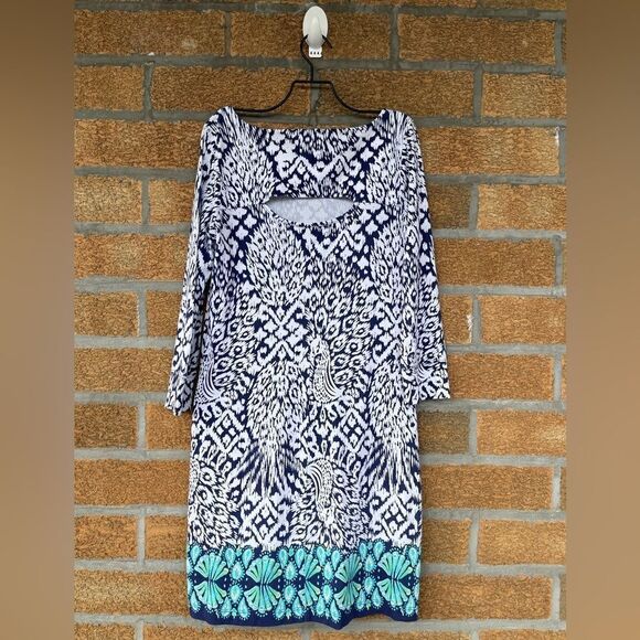 Lilly Pulitzer Women’s Hollee Shift Dress Bright Navy Pineapple Party Small - Picture 7 of 11
